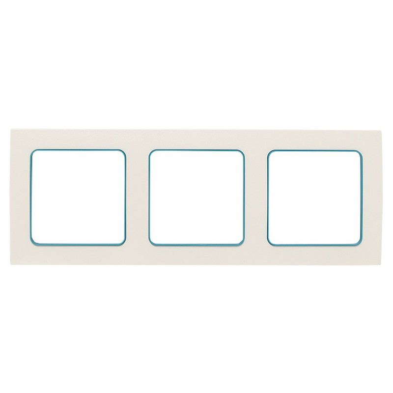 EKF Стокгольм белый Рамка 3-ая EKF PROxima Стокгольм Белый Линия синяя  EAM-G-304-30