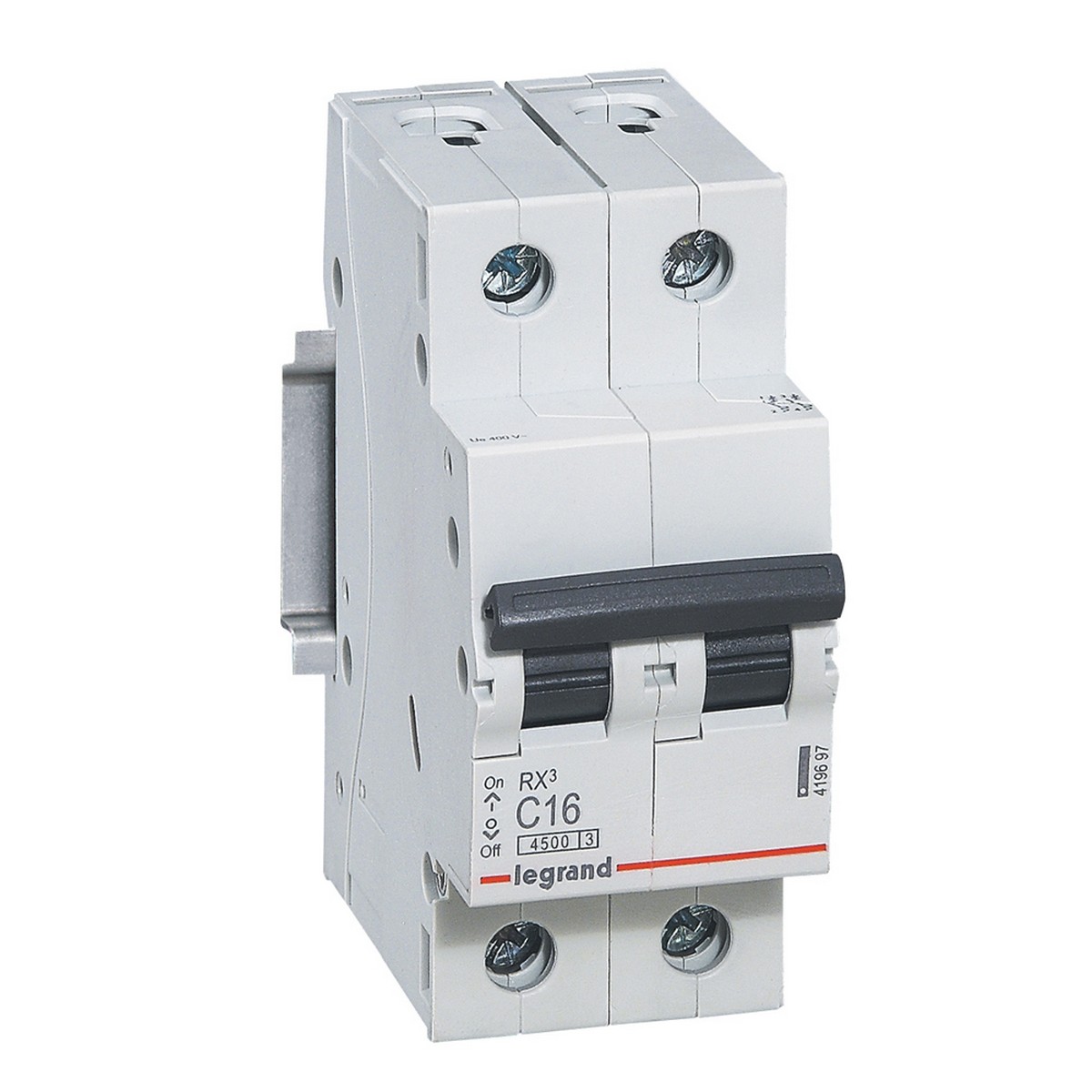 Автоматический выключатель Legrand RX3 2P 16A (С) 4,5kA 419697