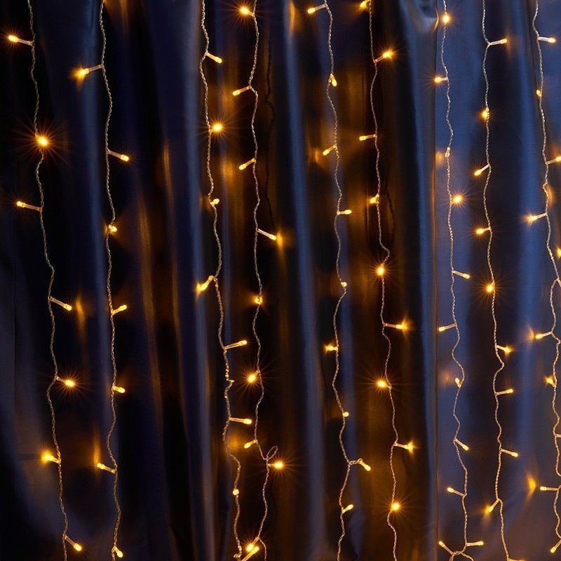 Светодиодная гирлянда Feron CL18 занавес статчиная 15*15м + 3м 230V желтый 220V 41622