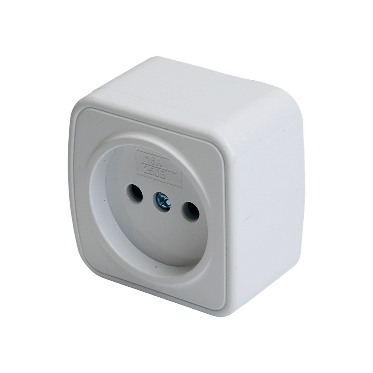 Накладные розетки и выключатели Stekker Розетка накладная STEKKER PST10-501-20 1-местная б/з Basic белый 50074