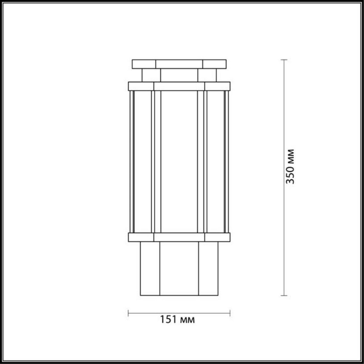Уличный светильник на столб ODEON LIGHT 4048/1B GINO