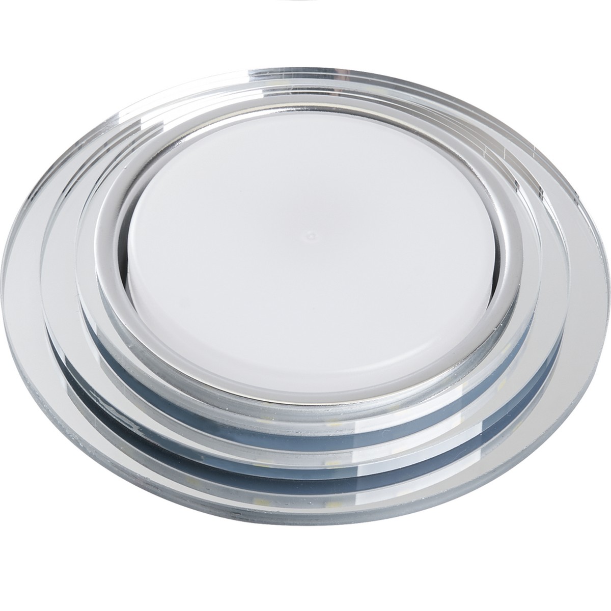 Светильник встраиваемый Feron CD5024 с белой LED подсветкой GX53 прозрачный 40524
