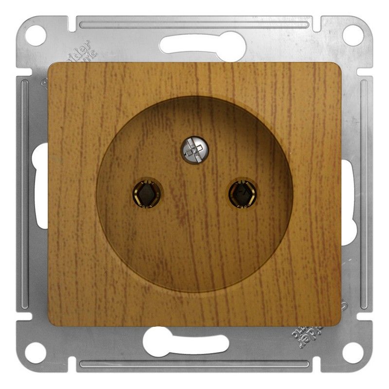 Glossa Дуб Розетка Systeme Electric Glossa Дерево Дуб без заземления GSL000541