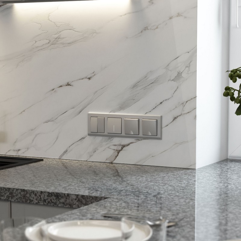 Рамки Werkel Stark Рамка Werkel на 4 поста Stark (серебряный матовый) W0041865