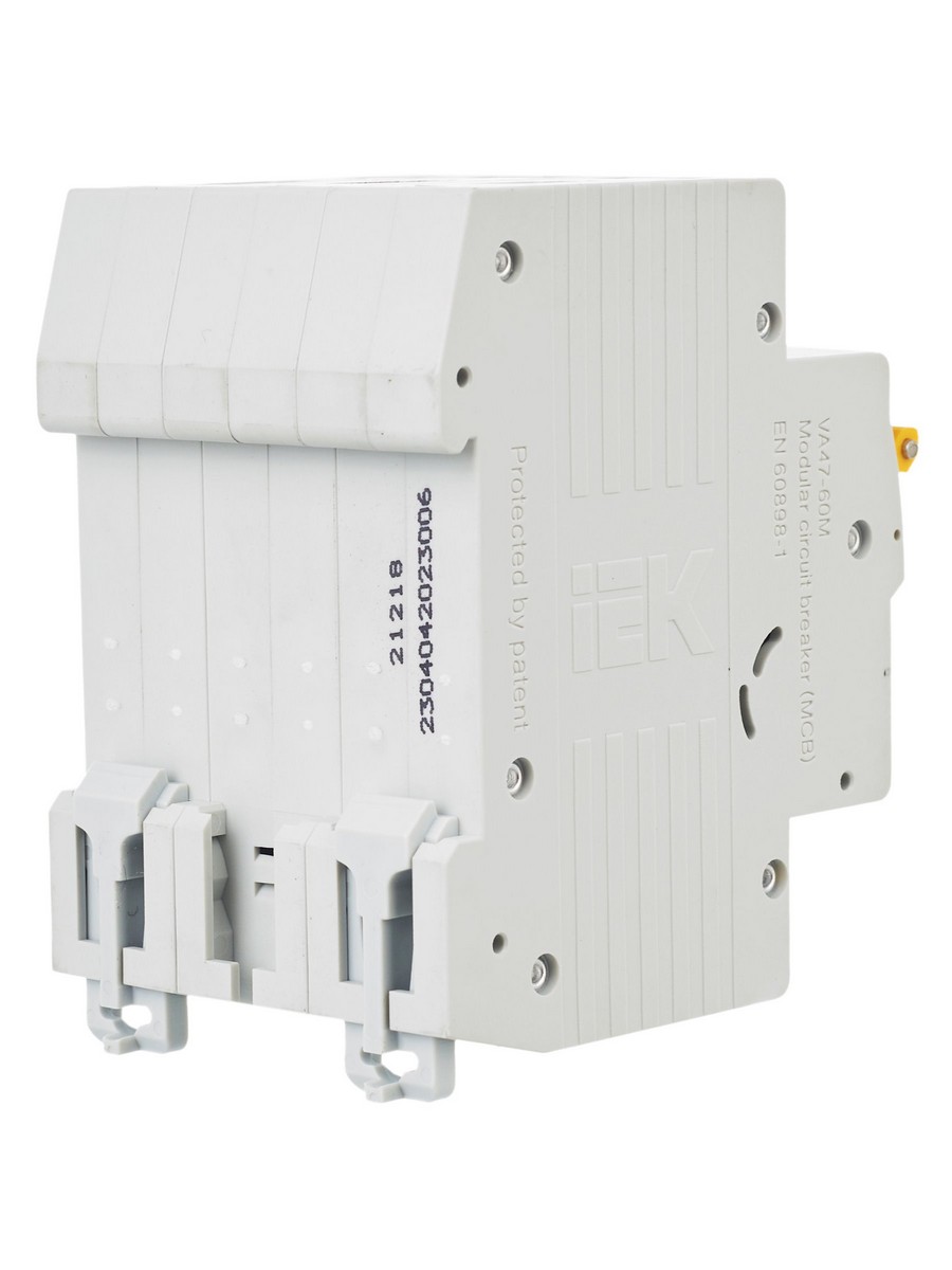 3 полюсные (трехполюсные) Автоматический выключатель IEK KARAT ВА47-60M 3Р 6А 6кА С MVA31-3-006-C 