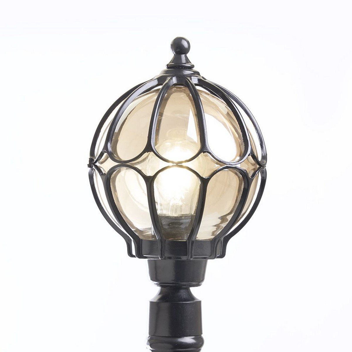 Уличные светильники столб Светильник садово-парковый Feron PL3706 круглый столб  60W 230V E27 черный 06343 