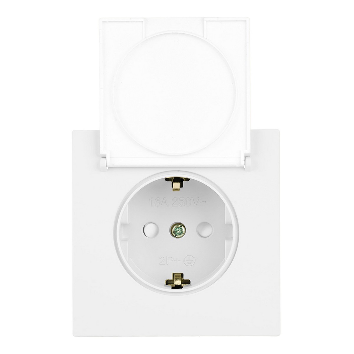 Мия - Розетки и выключатели Stekker Розетка 1-местная с крышкой с защ. штор STEKKER с/з Мия RST16-3112-01 белая магнолия 50441