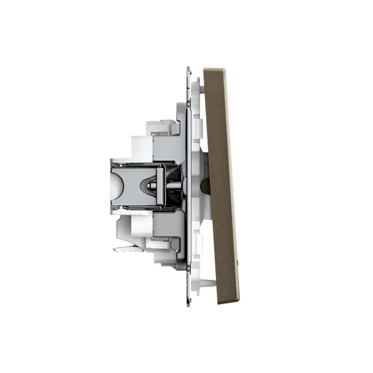 ArtGallery Мокко Выключатель SE ArtGallery Мокко 1-клавишный с подсветкой, быстрозажим. клем. GAL000613S