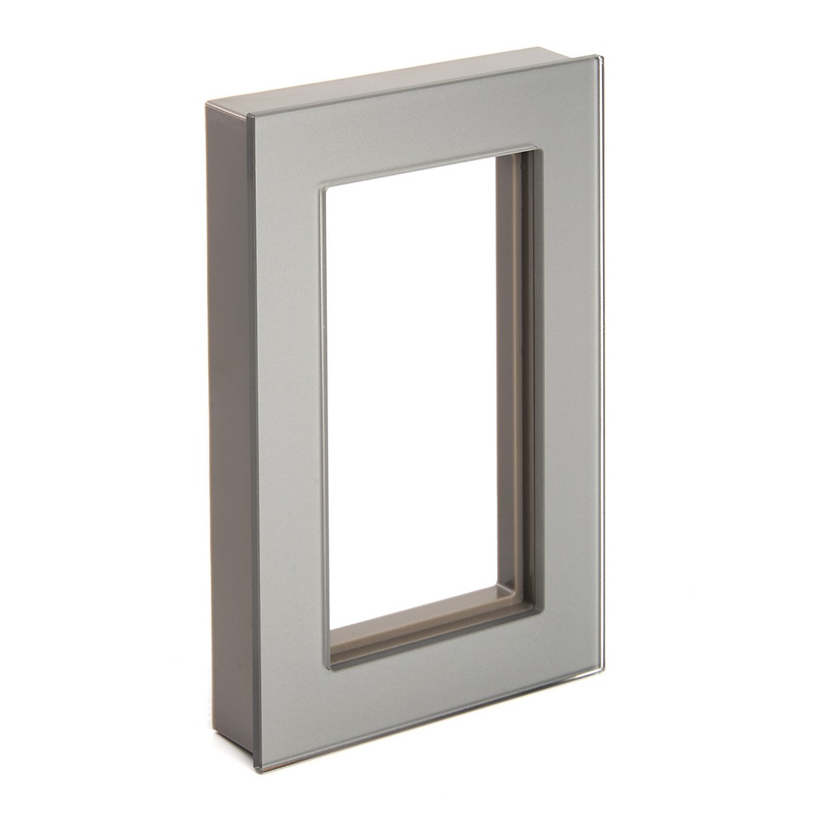 Катрин - Розетки и выключатели Stekker Рамка 2-местная (без перемычки) стекло STEKKER GFR00-7012-03 серия Катрин серебро 39568