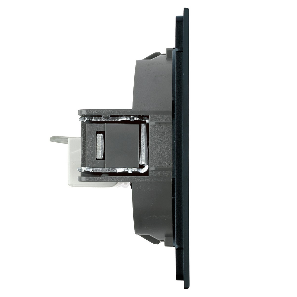 Розетка компьютерная 1-местная RJ-45 STEKKER Мия RST00-3117-05 черный бархат 50450