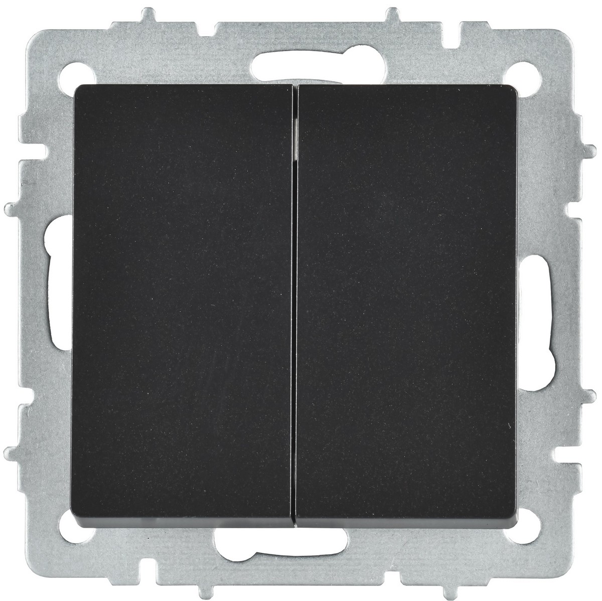 IEK Brite Черный Выключатель IEK BRITE Черный 2-кл. перекрестный 10А ВС10-2-3-БрЧ