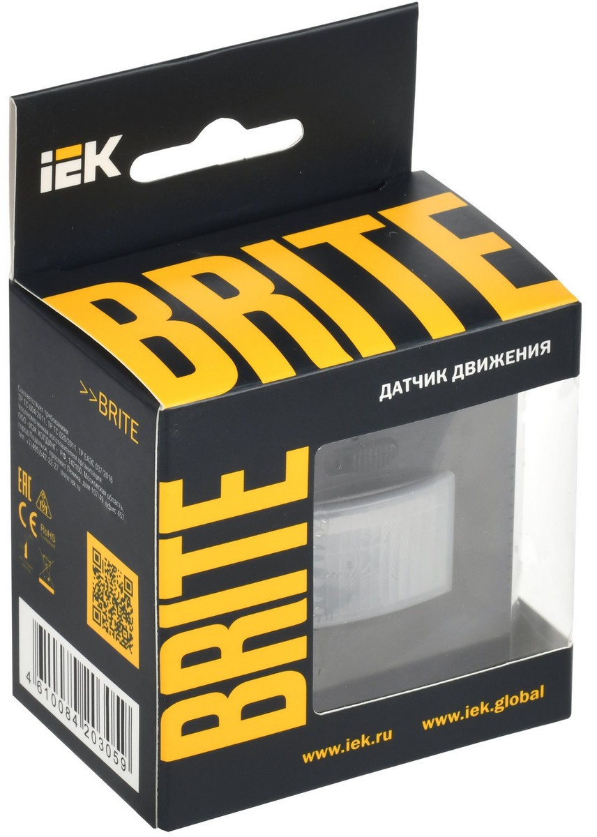 Датчик движения IEK BRITE BASE Черный ДС10-1-БрЧ BR-MS10-N-150-05-K02