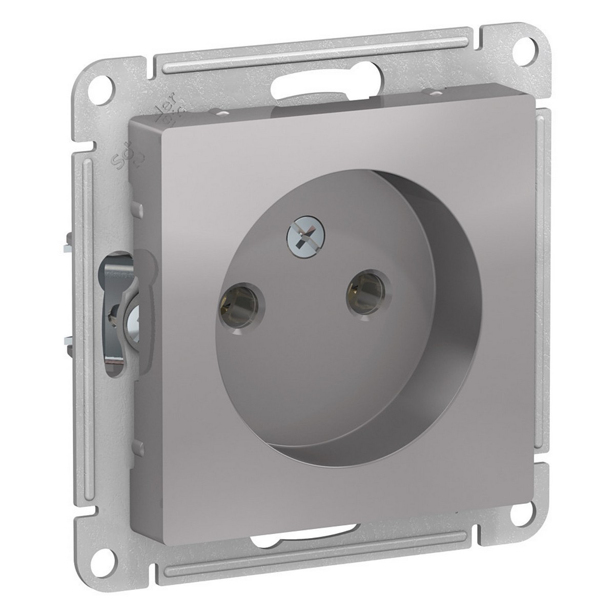 Розетка Systeme Electric AtlasDesign Алюминий б/з, 16А, ATN000341