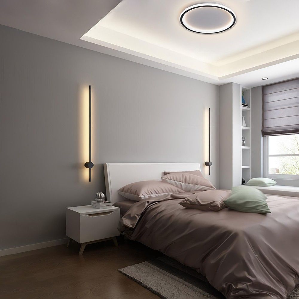 Линейные светодиодные светильники Светильник светодиодный Feron AL171 Lines накладной 20W черный 4000К 48034 