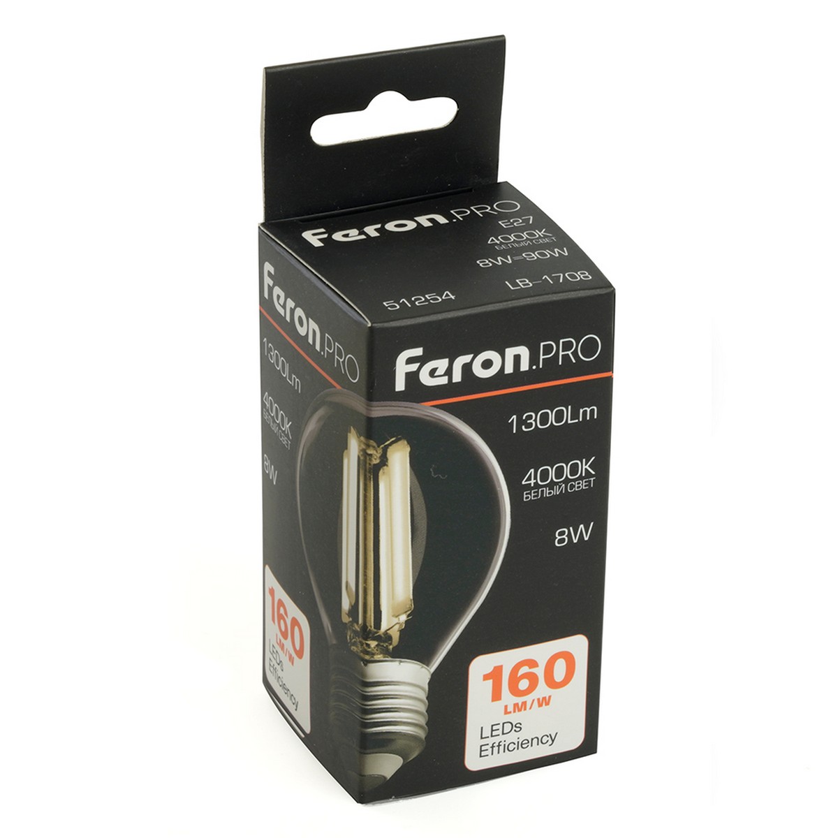 Лампа светодиодная Feron.PRO LB-1708 Шарик E27 8W 175-265V 4000K 51254