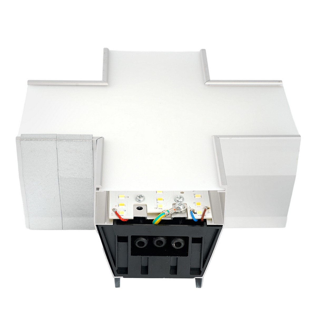 Линейные светодиодные светильники Светильник коннектор Feron AL4036X 6W 3000К-4000К-6400K X-образный серебро RetailRay 51874 