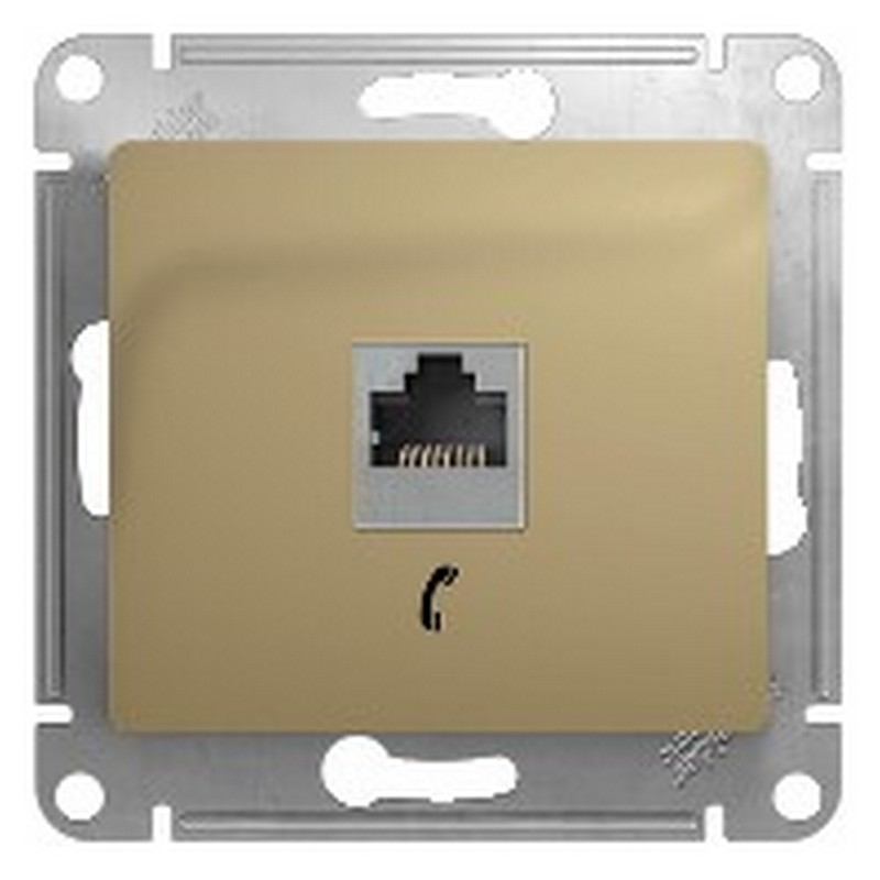 Розетка телефонная Systeme Electric Glossa Титан RJ11 GSL000481T