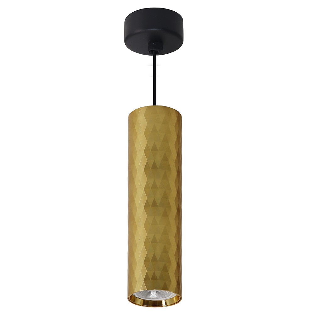 Подвесные светодиодные светильники Светильник подвесной Feron ML1888 Barrel PRISM levitation MR16 35W 230V чёрный золото 48669 