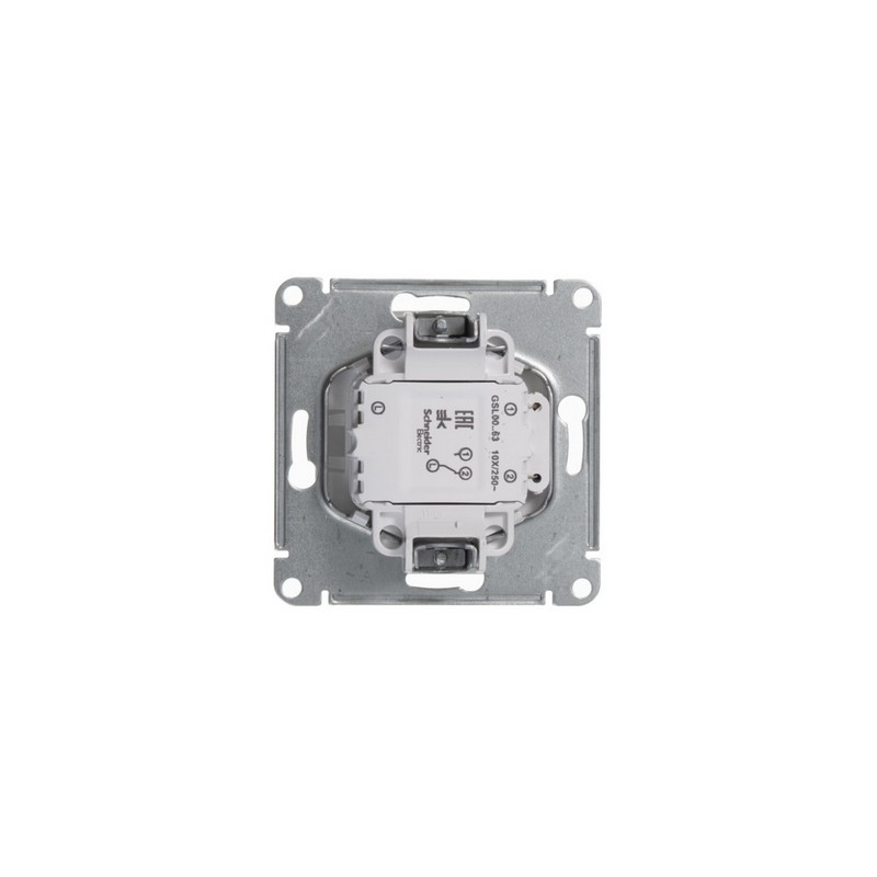 Переключатель Systeme Electric Glossa Белый 1-клавишный с подсветкой, сх.6а GSL000163