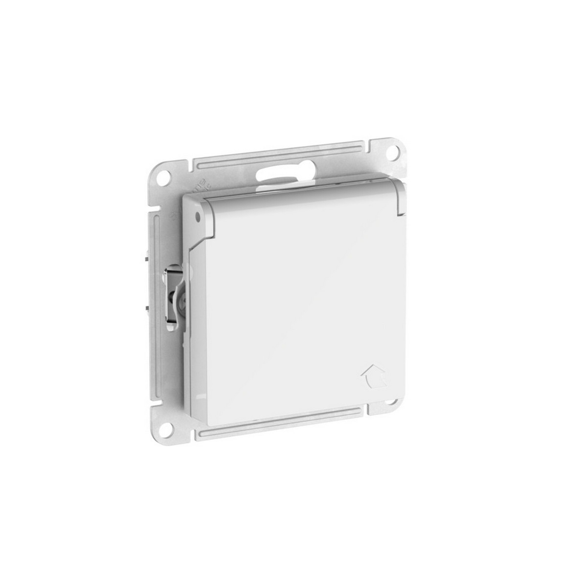 AtlasDesign Белый Розетка SE AtlasDesign Белый с заземл. со шторк. с крышкой IP20 быстрозажим. клем. ATN000146S