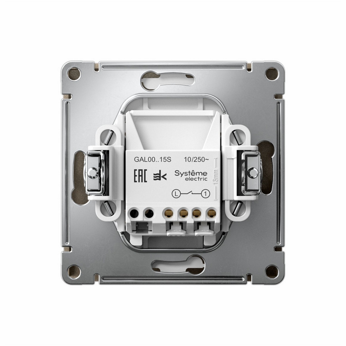 ArtGallery Шампань Выключатель SE ArtGallery Шампань 1-клавишный кнопочный быстрозажим. клем. GAL000515S