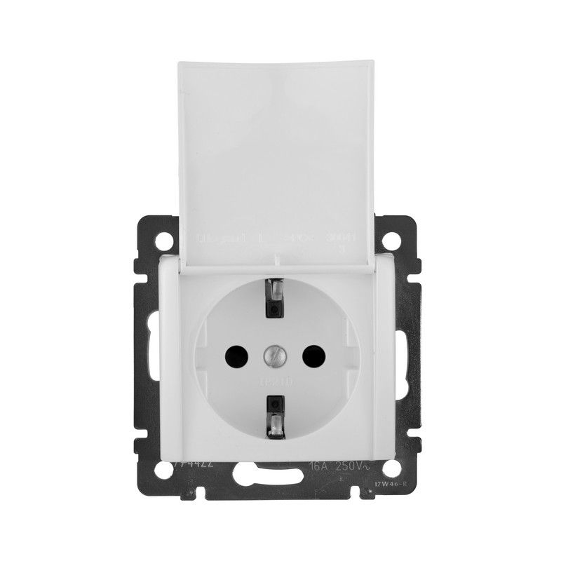Legrand Valena Classic Белый Розетка Legrand Valena белый 1-ая с/з с крышкой 774422