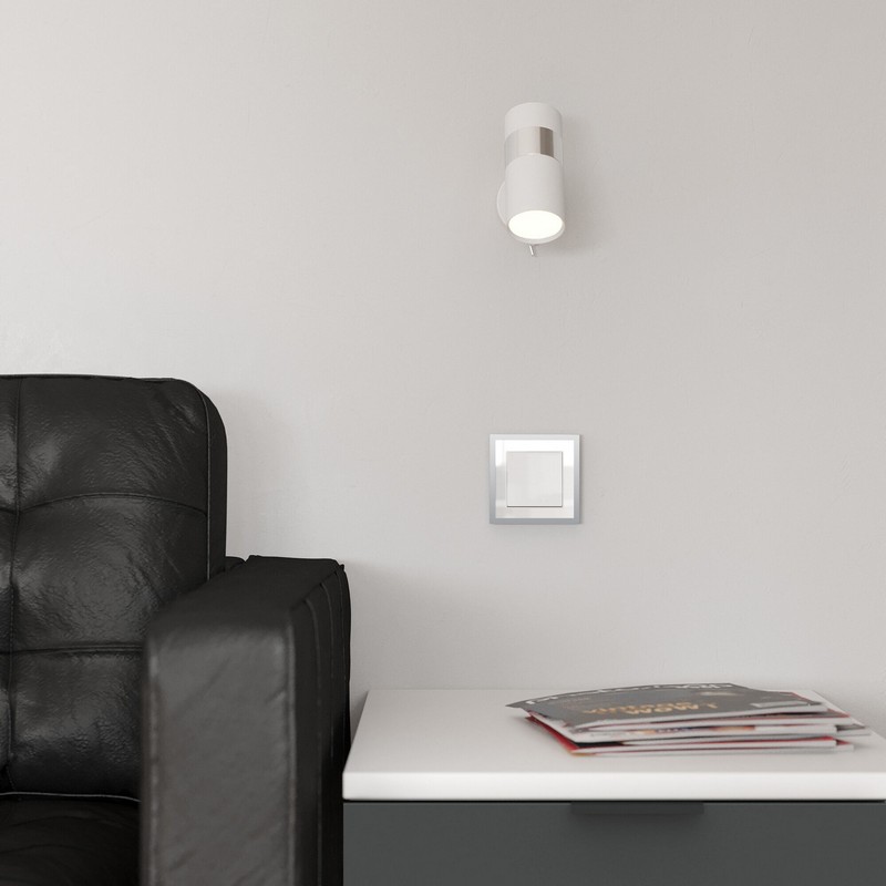 Рамки Werkel Baguette Рамка Werkel на 1 пост Baguette (белый/серебро) W0012850