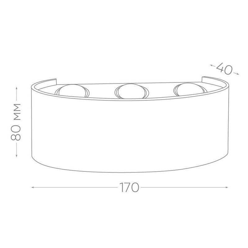 Уличные настенные светильники Светильник уличный светодиодный Feron DH101 6*1W 450Lm 4000K черный 06310 