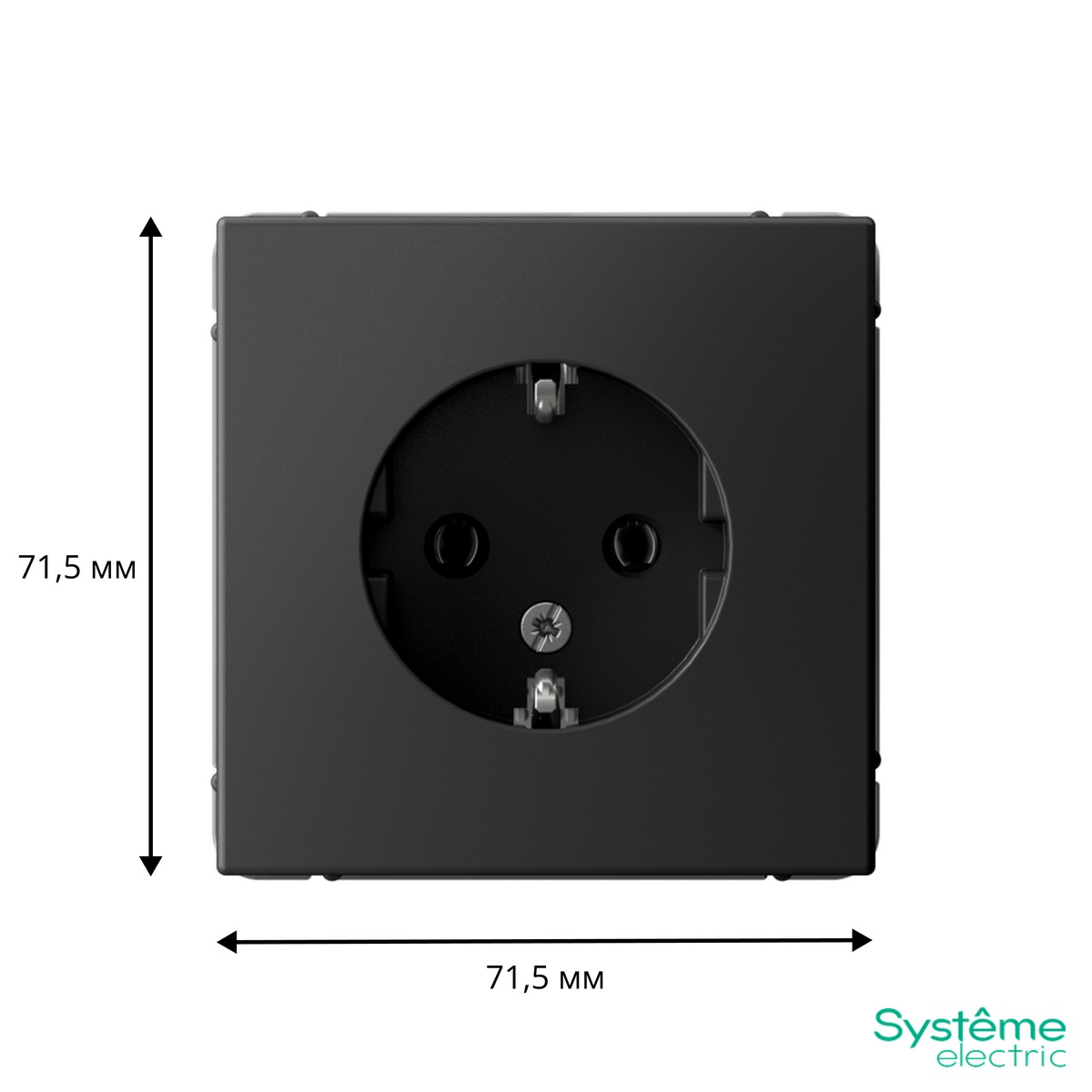 ArtGallery Базальт Розетка Systeme Electric ArtGallery Базальт с заземлением 16А GAL001443