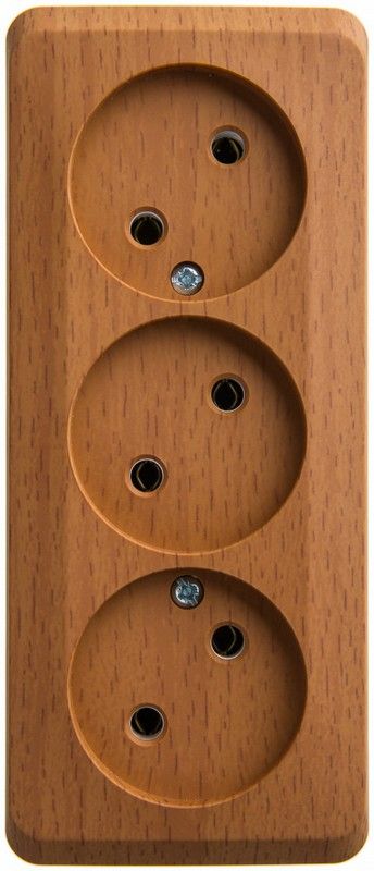 Этюд Дача Розетка 3-ая Systeme Electric Этюд наружный Бук б/з без шторок 16А 250B PA16-009T