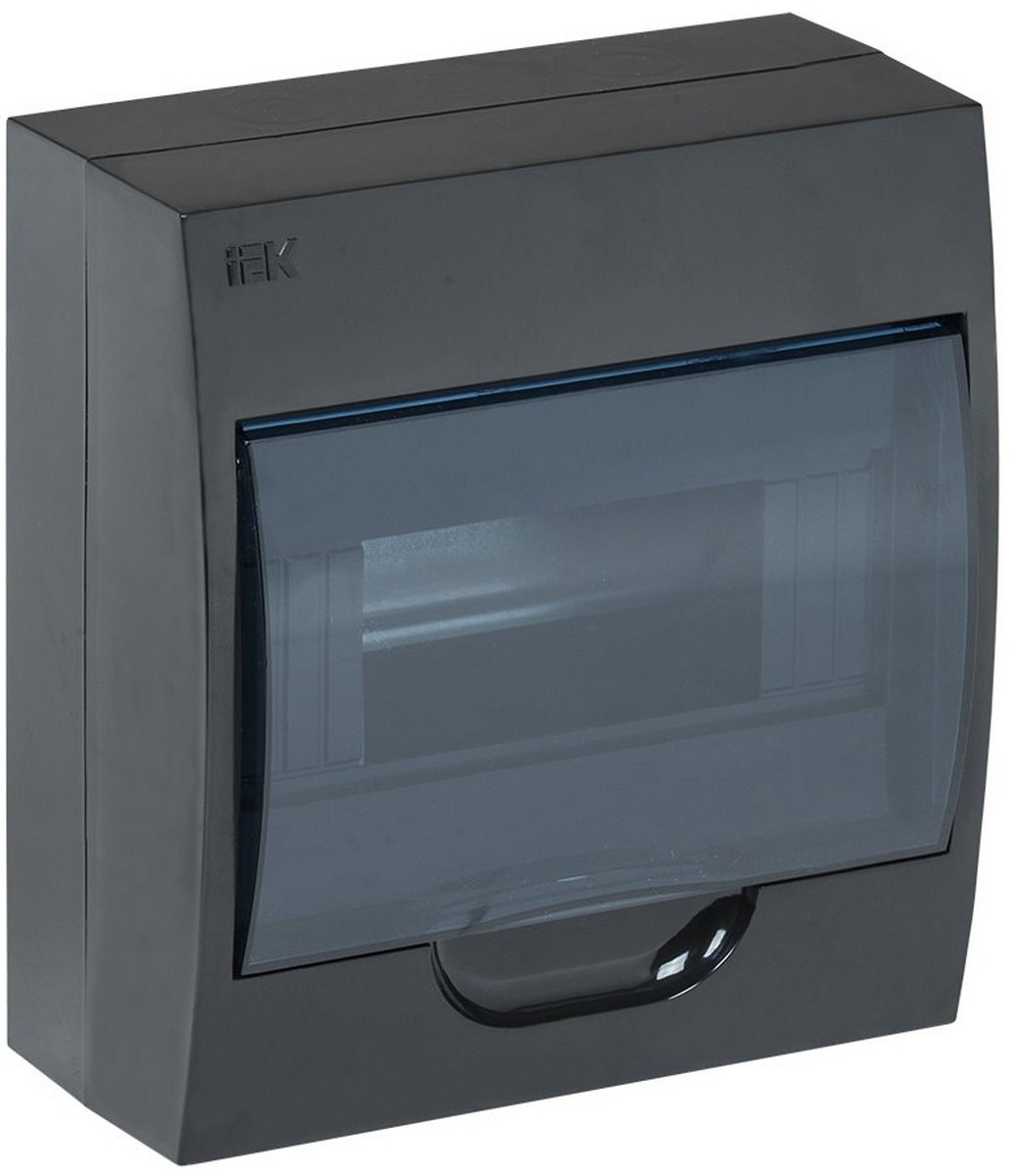 Корпус пластиковый IEK KREPTA 3 ЩРН-П-8 IP41 черный откр.монтаж MKP12-N-08-41-K02