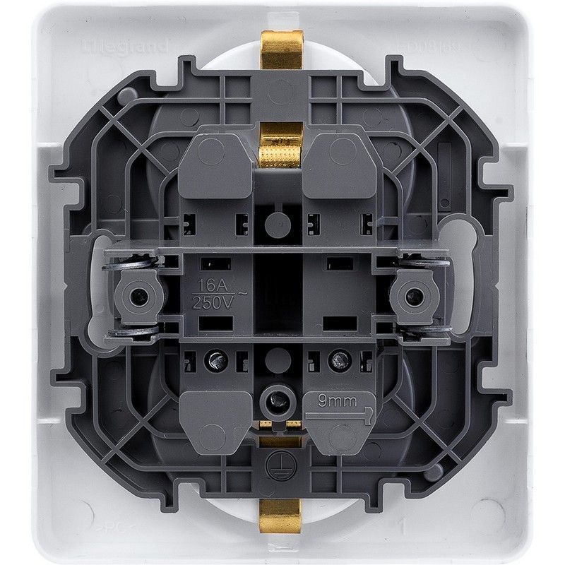 Legrand Inspiria Белый Розетка Legrand INSPIRIA Белый двойная с заземлением 16 А 250 В 673750