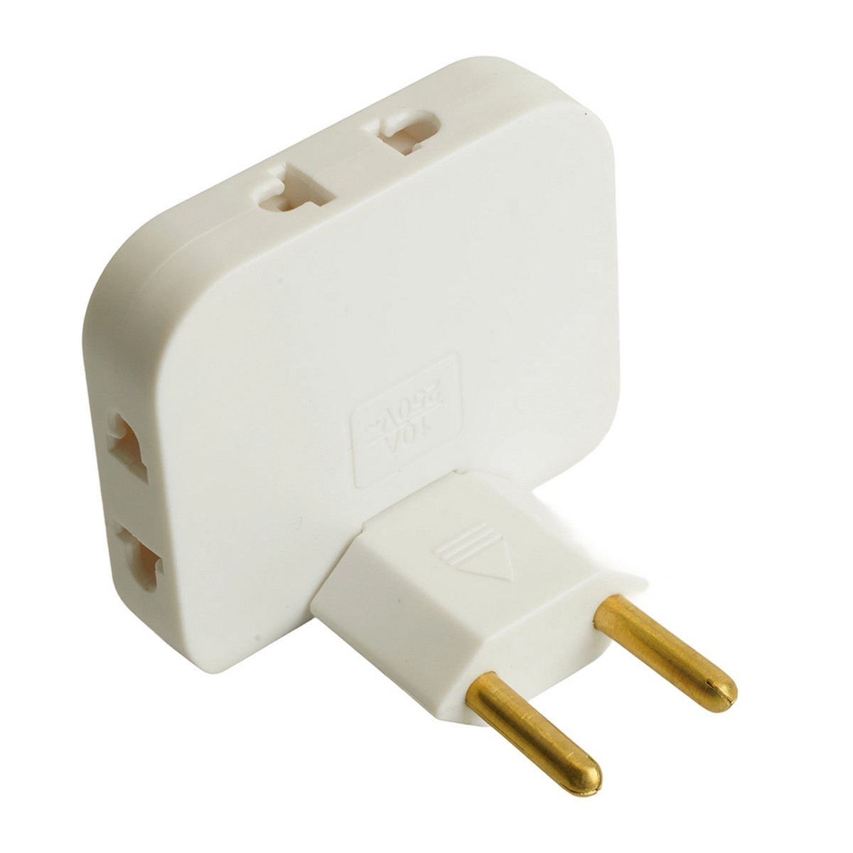 Колодки и удлинители, тройники Разветвитель сетевой 3-местный плоский поворотный б/з STEKKER ADP10-23-21 белый 50067 