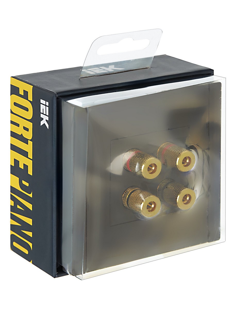 IEK FORTE&PIANO Серый Аудиорозетка IEK FORTE&PIANO Серый 4-мест. FP339