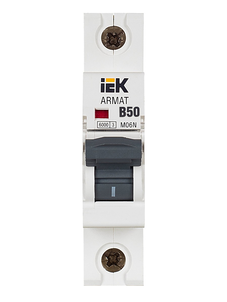 Автоматический выключатель IEK ARMAT M06N 1P B 50А AR-M06N-1-B050