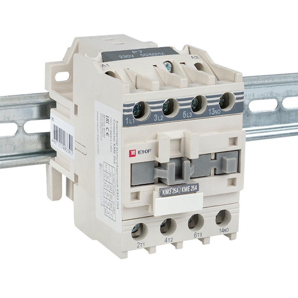 Контактор EKF PROxima КМЭ малогабаритный 25А 220В 1NO ctr-s-25-220