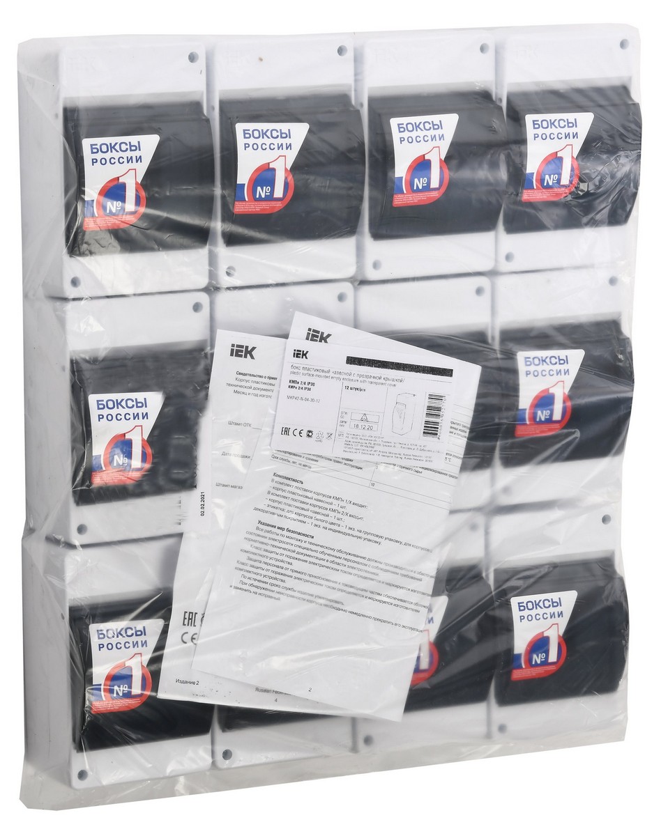 Пластиковые боксы и щиты IEK Корпус пластиковый IEK KREPTA 3 КМПн 2/4 IP30 белый откр.монтаж MKP42-N-04-30-12