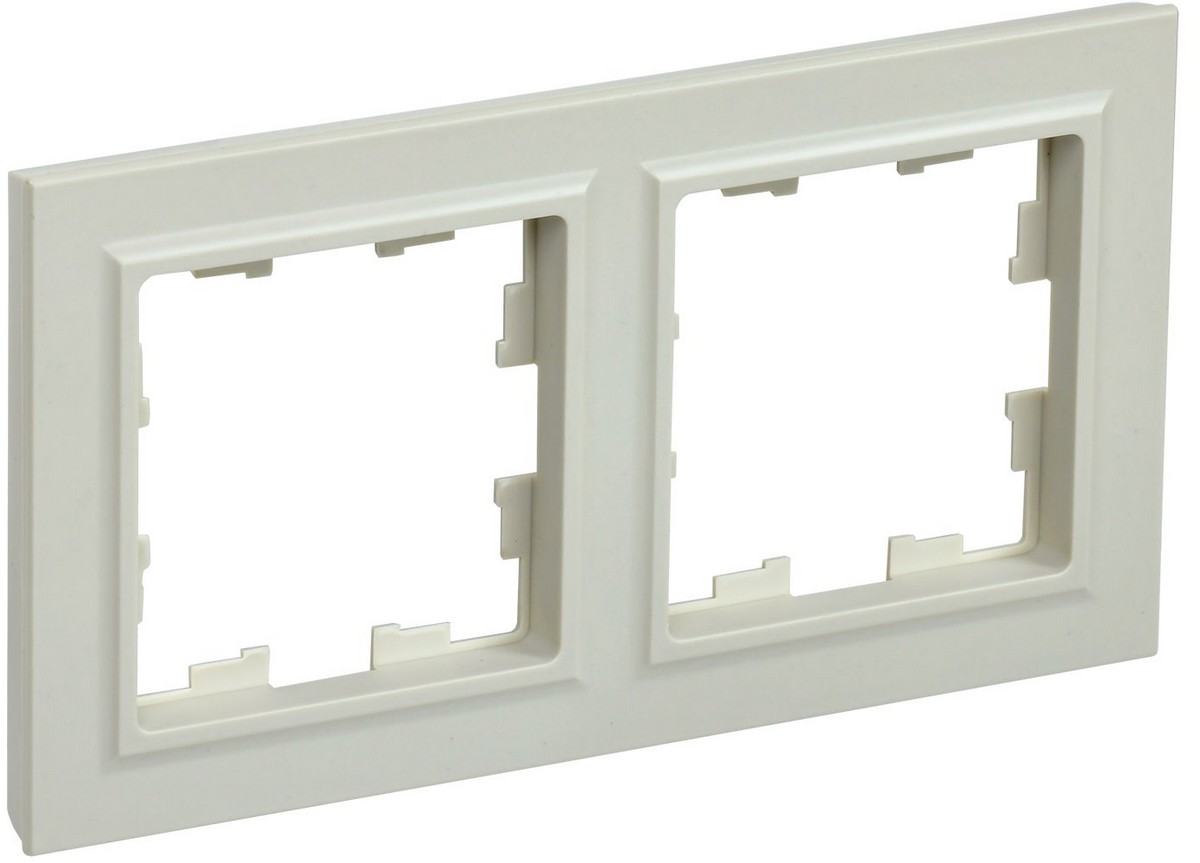 IEK Brite Рамки Рамка IEK BRITE 2-местная РУ-2-БрКр бежевый BR-M22-K10