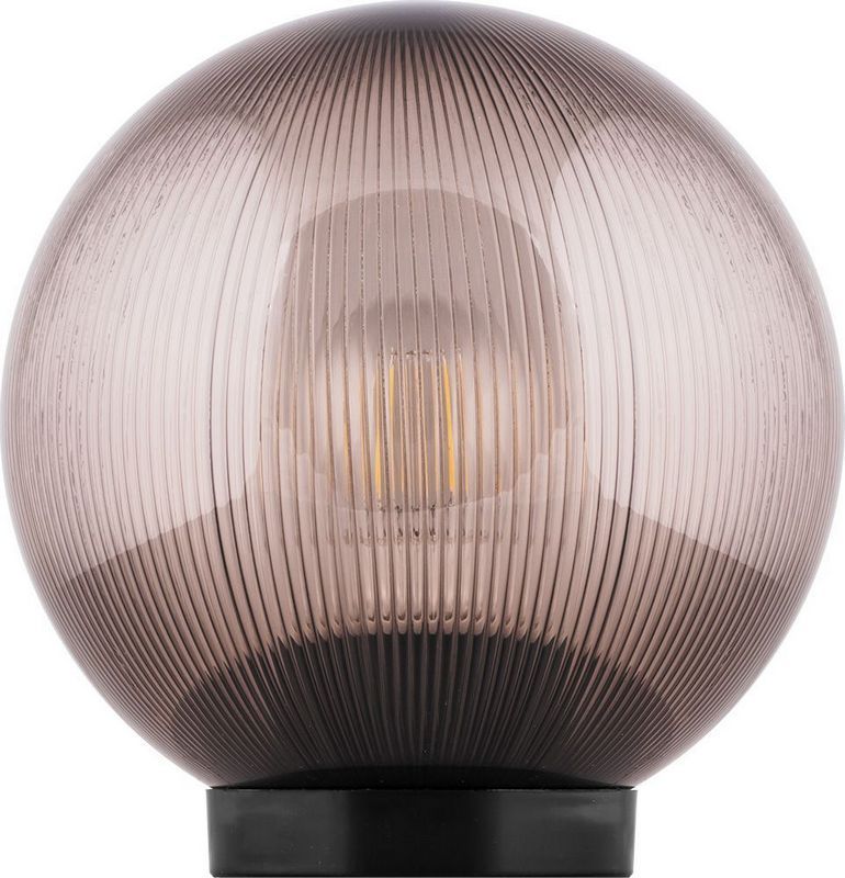 Уличные светильники на постамент Светильник садово-парковый Feron НТУ 02-60-205 шар ПМАА E27 230V призма дымчатый 11567 