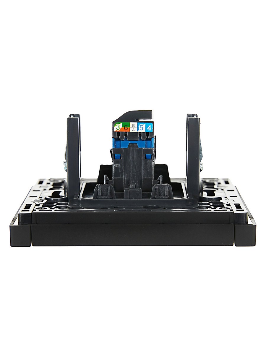 Розетка IEK FORTE&PIANO Черный комп. RJ45 кат.6 FP131
