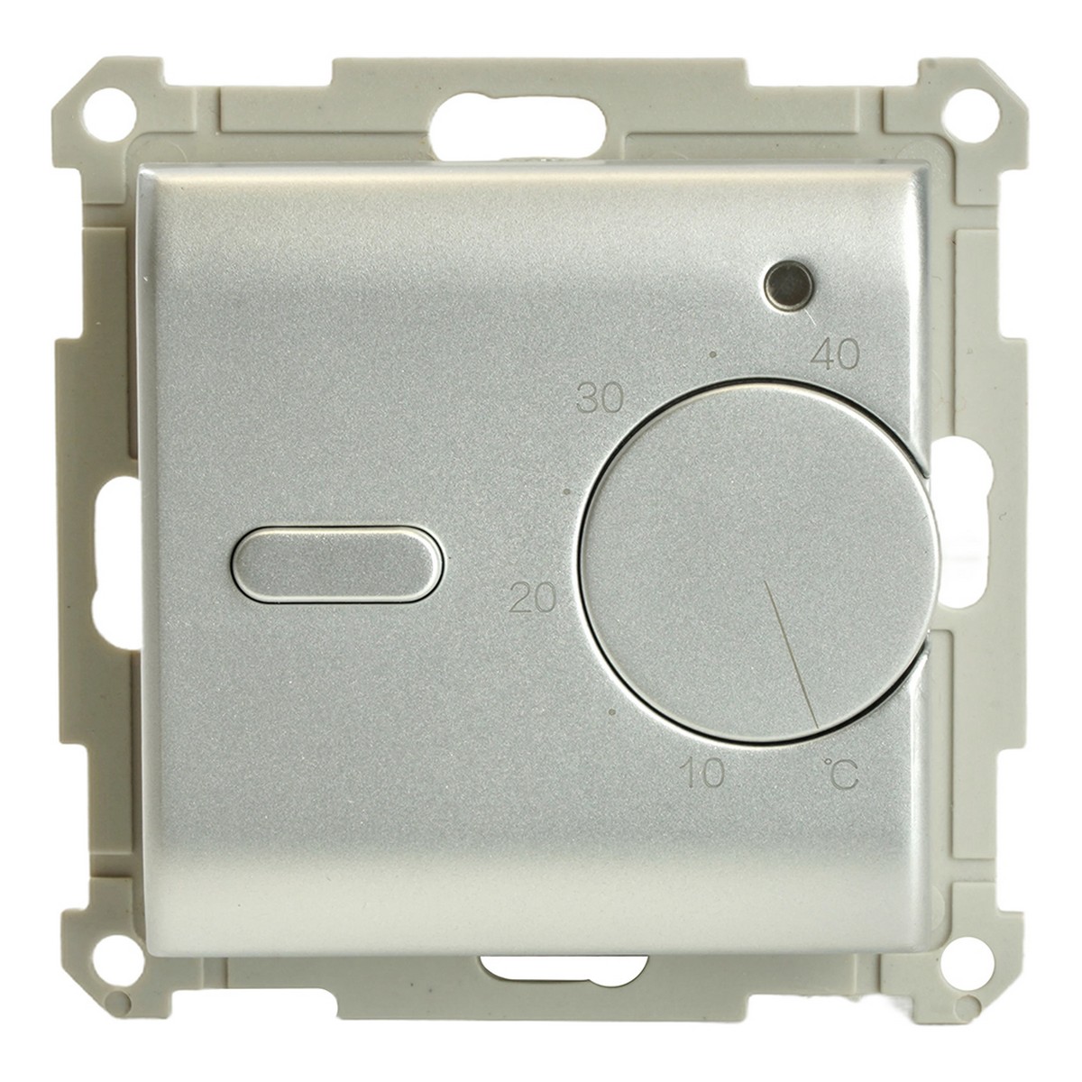 Терморегулятор механический STEKKER GLS00-7117-03 250V 3500W Катрин серебро 49742