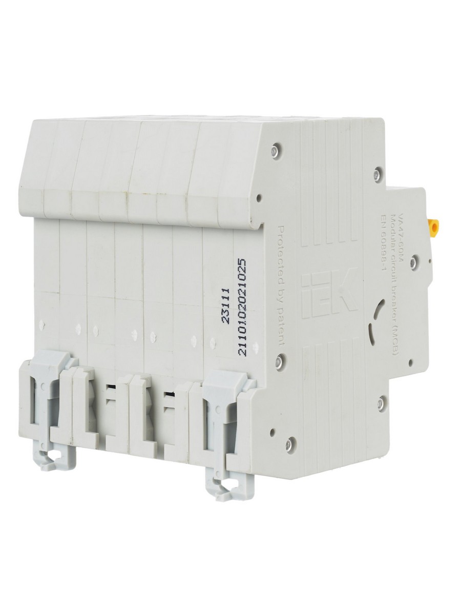 4 полюсные (четырехполюсные) Автоматический выключатель IEK KARAT ВА47-60M 4Р 25А 6кА С MVA31-4-025-C 