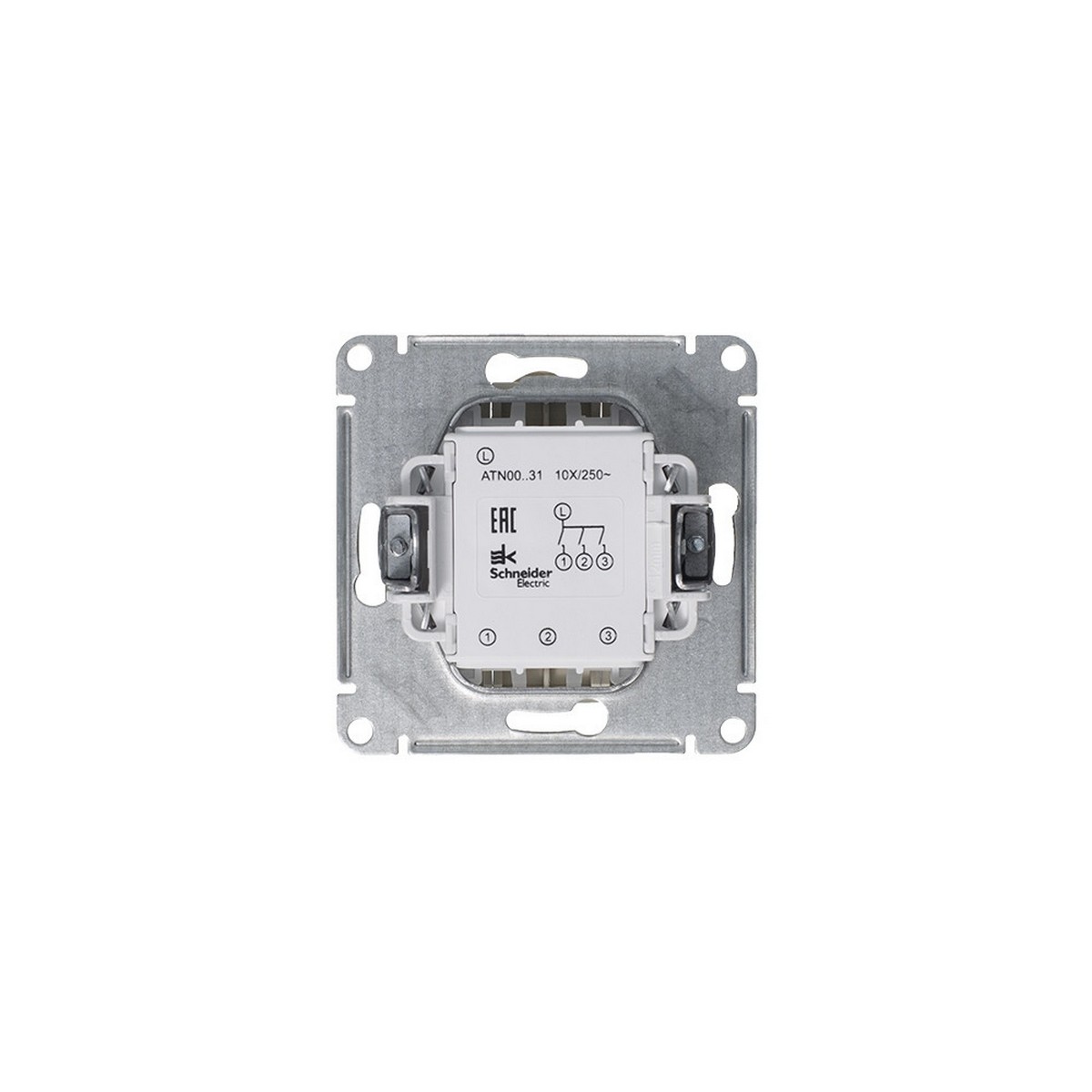Выключатель 3-клавишный Systeme Electric AtlasDesign Алюминий ATN000331