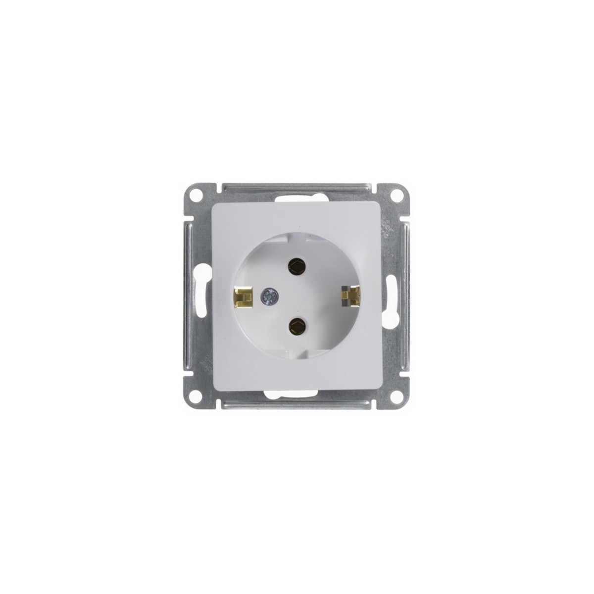 Розетка Systeme Electric Glossa Белый с заземлением GSL000143