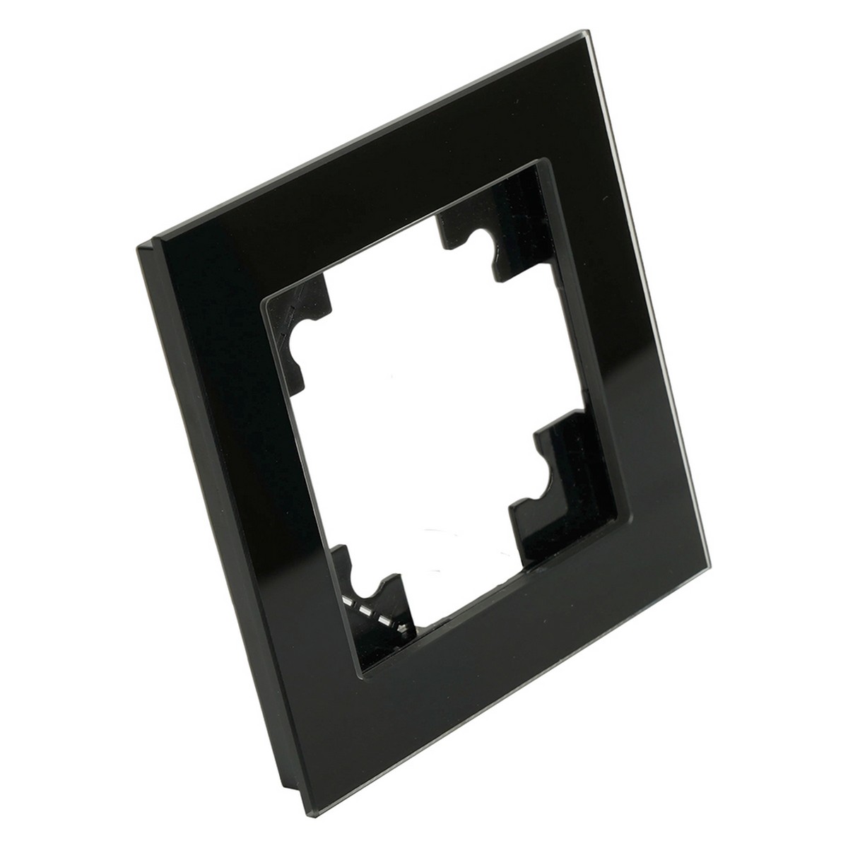 Катрин - Розетки и выключатели Stekker Рамка STEKKER 1-местная для сенсорных механизмов подсветки стекло GFR00-7001-05S Катрин черный 50304