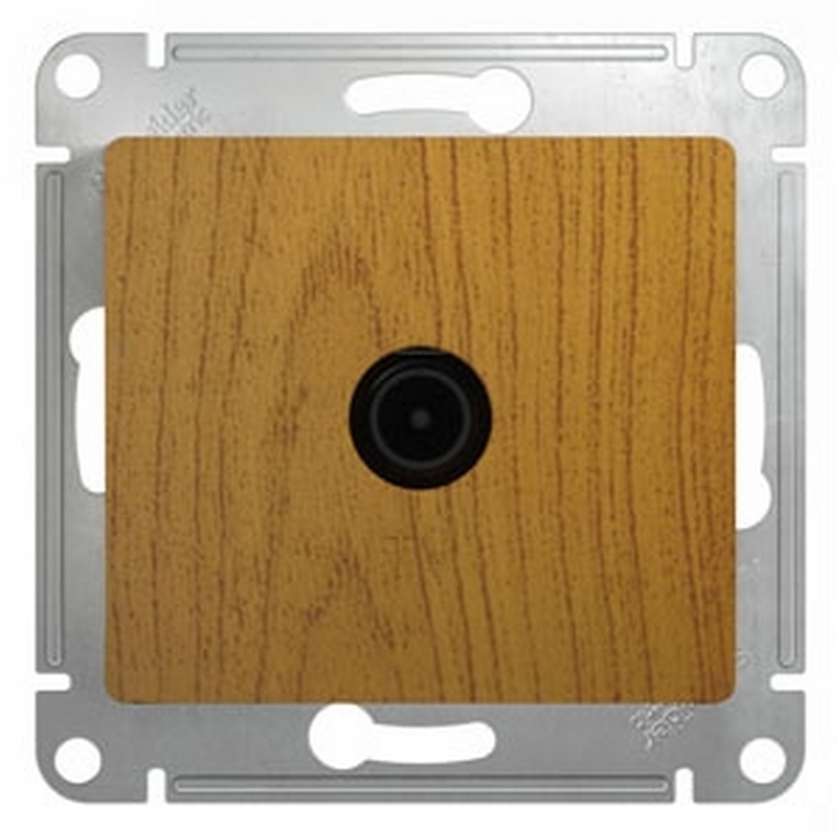 Glossa Дуб Розетка TV Systeme Electric Glossa Дерево Дуб одиночная 1DB GSL000591