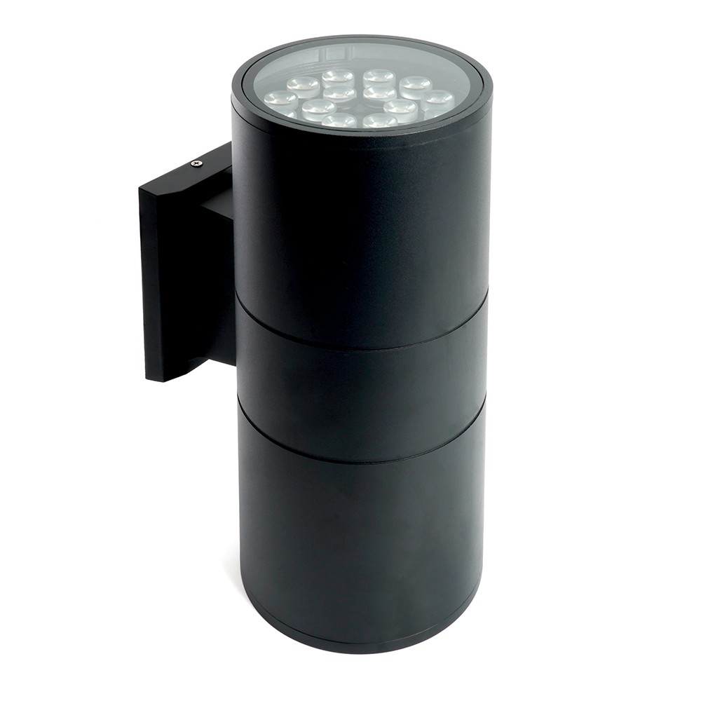 Уличные настенные светильники Светильник уличный светодиодный Feron DH0712 2*18W 3000Lm 2700K черный 48358 