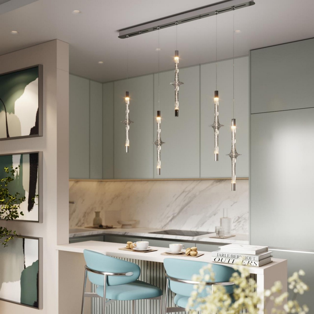 Подвесные светодиодные светильники Подвесной светильник ODEON LIGHT 6697/7L OLLA 