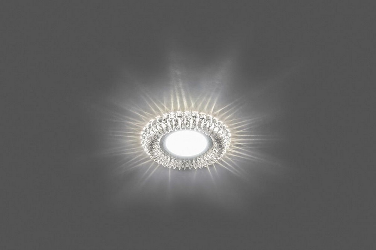 Светильник встраиваемый Feron CD904 с LED подсветкой MR16 прозрачный 28977