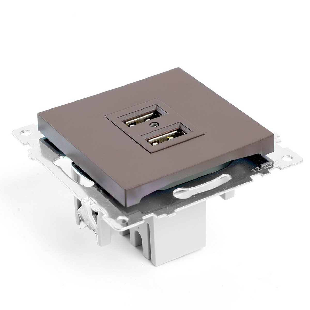 Катрин - Розетки и выключатели Stekker Розетка USB 2-местная STEKKER GLS10-7115-04 250B 21А Катрин шоколад 49027